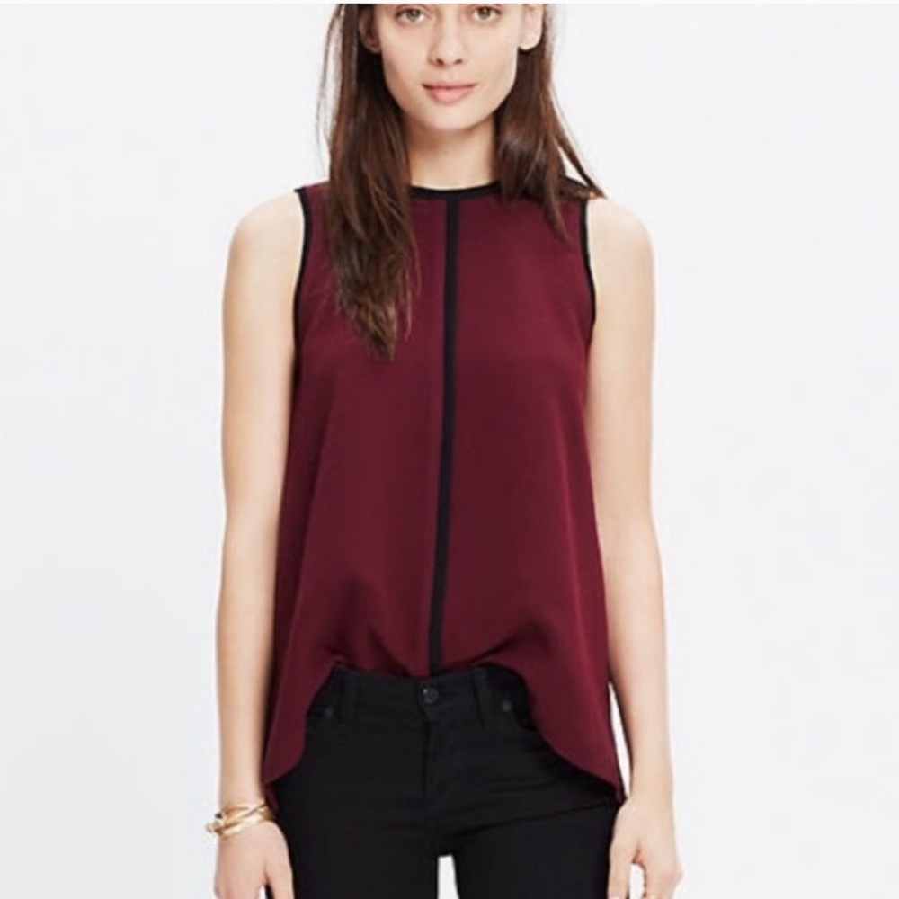 Madewell Crepe Canal Sleeveless Blouse